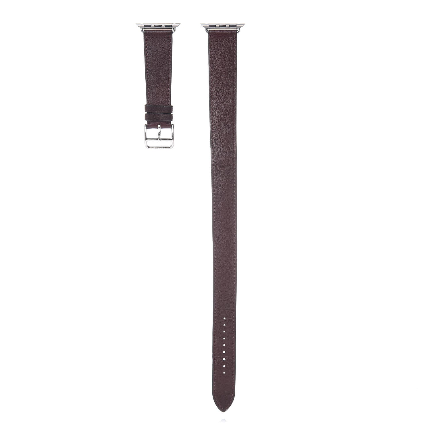 Hermes Swift 38mm Apple Watch Double Tour Band Bordeaux 1 of 9