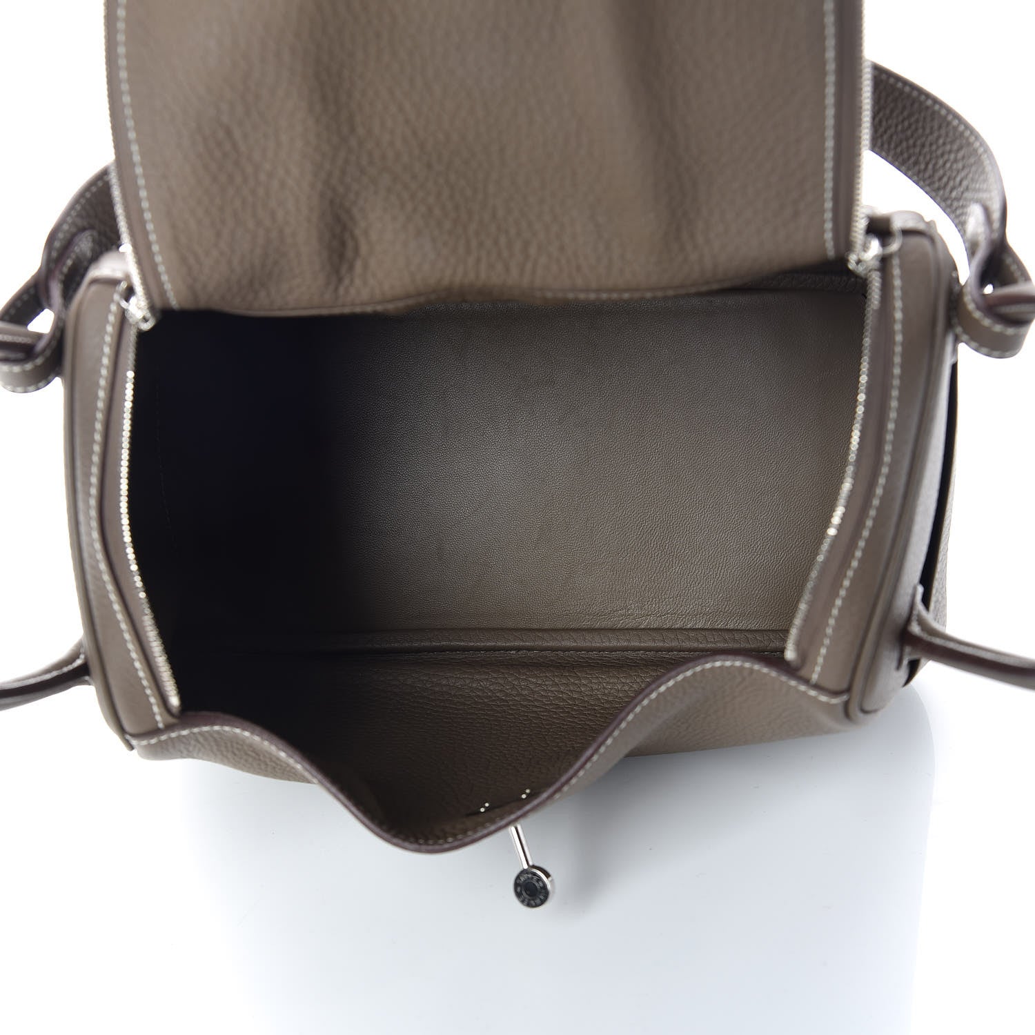 Hermes Taurillon Clemence Lindy 26 Etoupe 6 of 8