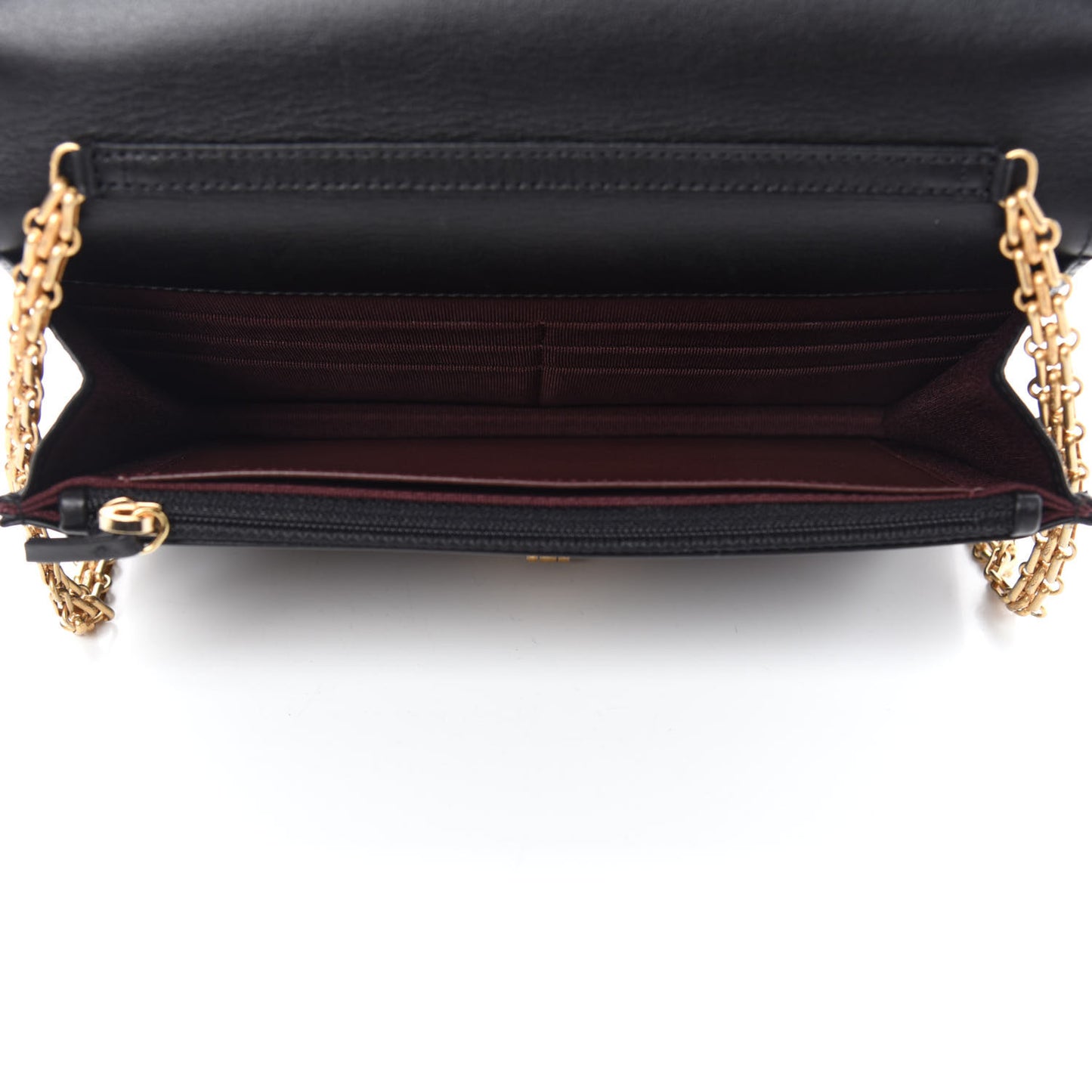 Aged Calfskin Quilted Reissue Wallet On Chain WOC Black