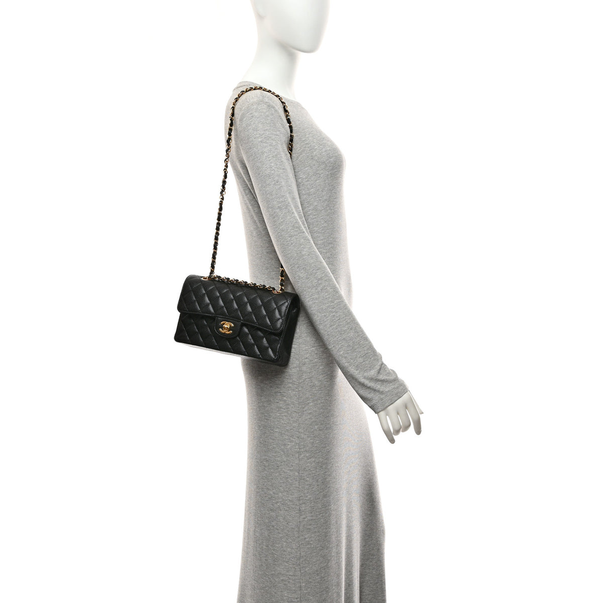 Chanel Caviar Quilted Small Double Flap Black 2 of 10