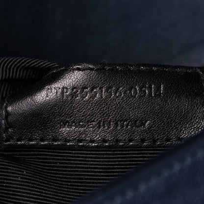 Saint Laurent Calfskin Medium Moujik Top Handle Bag Navy 6 of 12