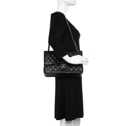 Chanel Caviar Quilted Jumbo Double Flap Black 2 of 11