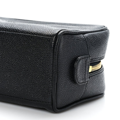 Chanel Caviar Timeless CC Cosmetic Pouch Bag Black 9 of 11