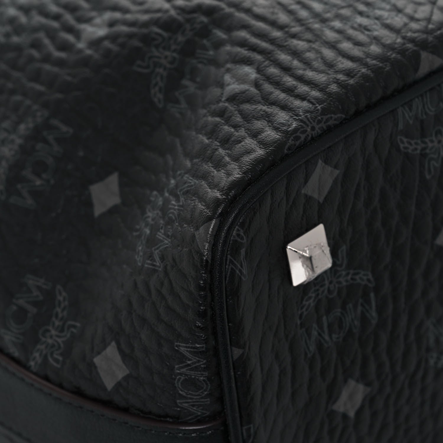 MCM Visetos Small Essential Drawstring Bucket Bag Black 9 of 15