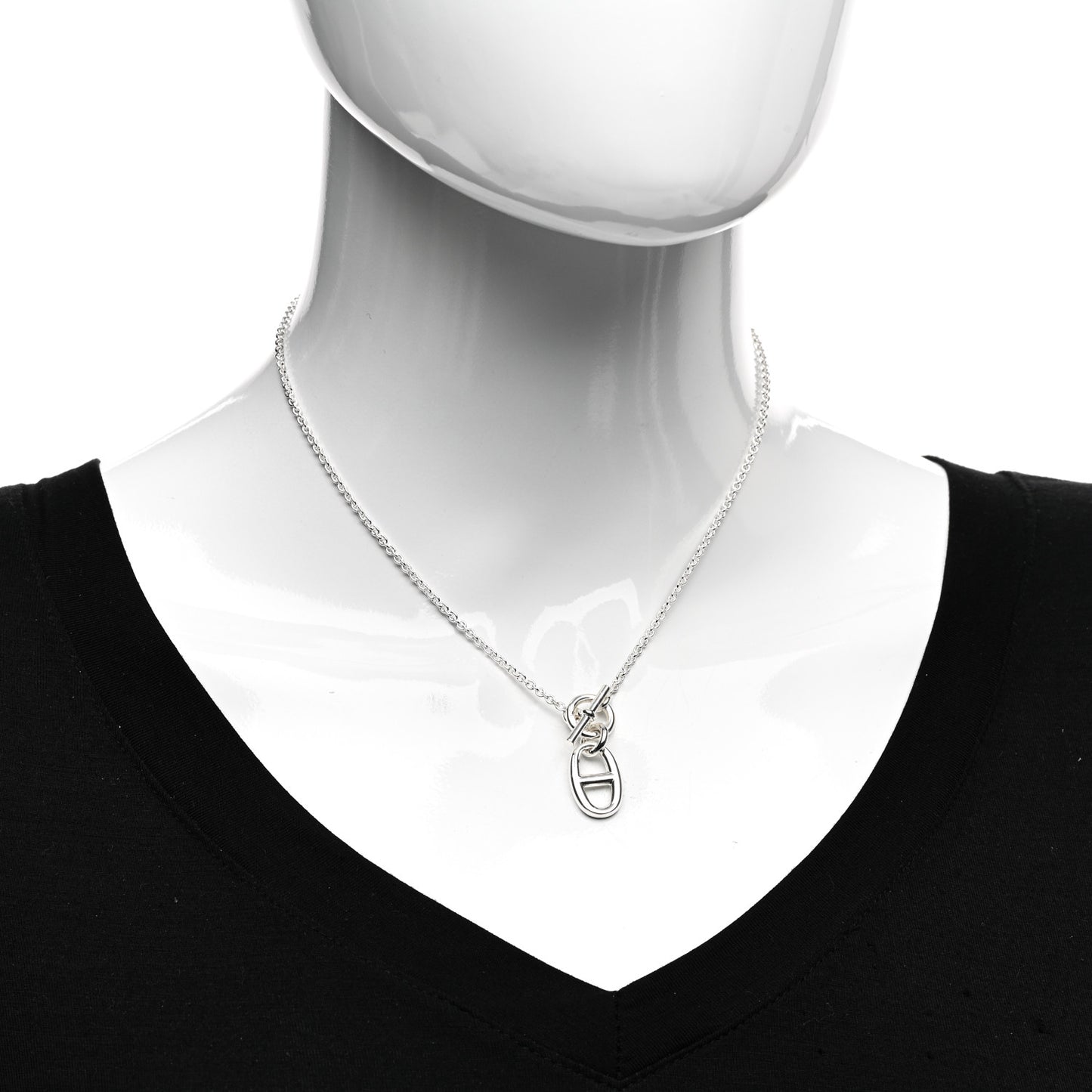Sterling Silver Amulette Chaine d'Ancre Necklace