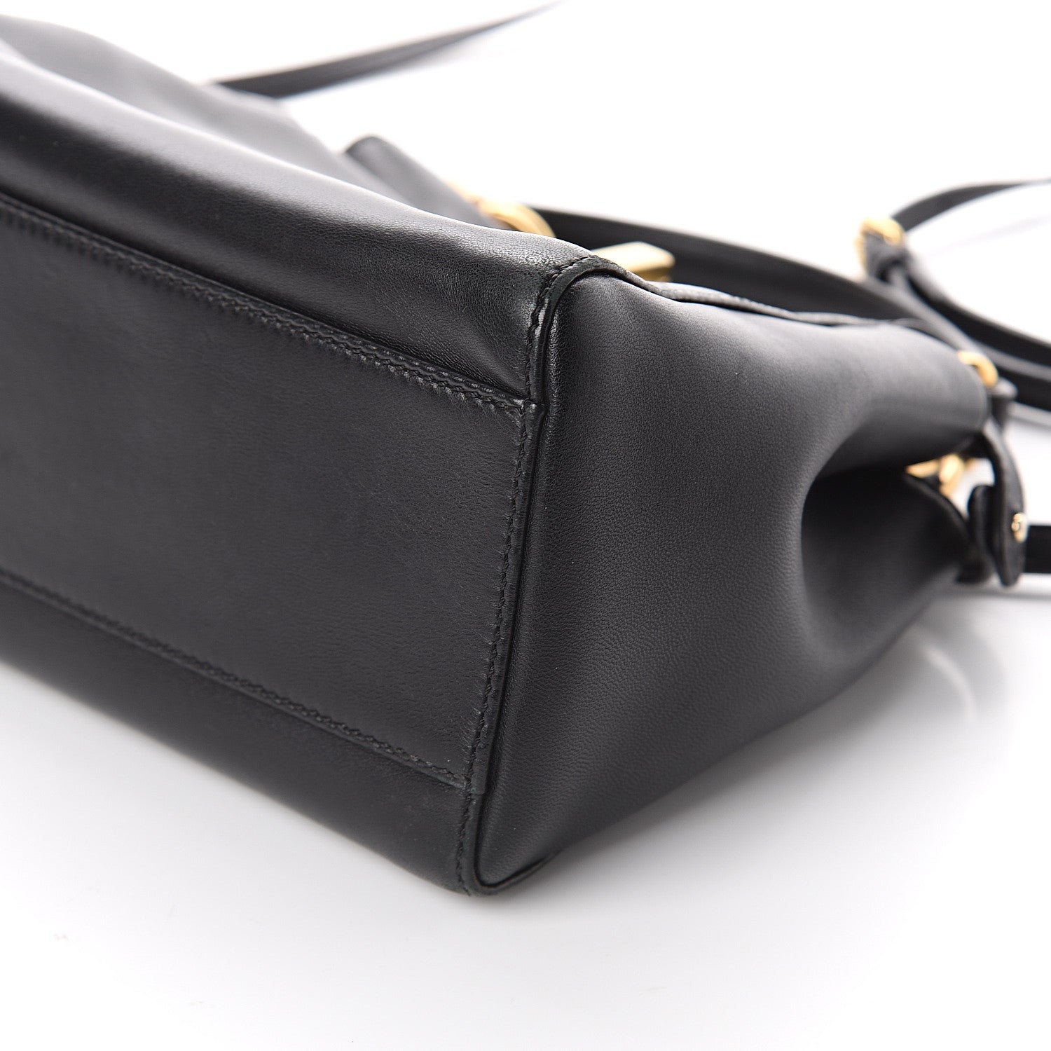 Fendi Nappa Mini Peekaboo Iconic Satchel Black 8 of 8