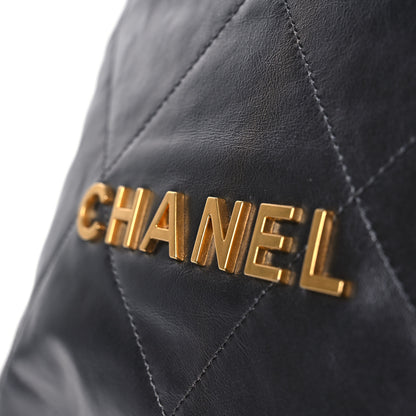 Chanel Shiny Calfskin Quilted Large Chanel 22 Grey 15 of 15