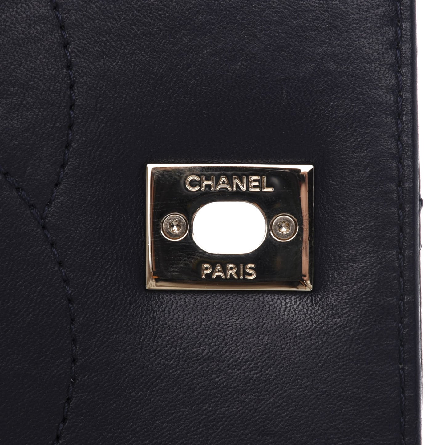 Lambskin Quilted Small Trendy CC Flap Dual Handle Bag Navy