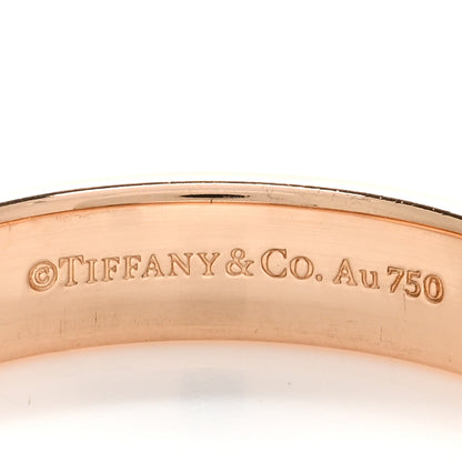 Tiffany 18K Rose Gold 4mm Essential Double Milgrain Band Ring 58 8.25 4 of 5