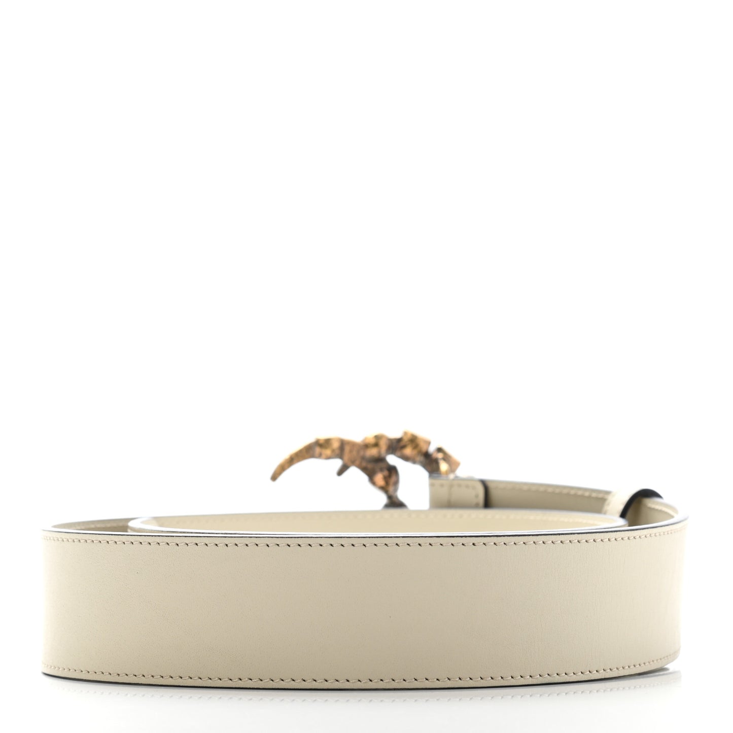 Calfskin Crystal Double G 40mm Belt 85 34 White Multicolor