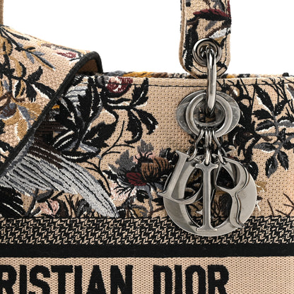Christian Dior Canvas Embroidered Jardin D'Hiver Medium Lady D-Lite Beige Multicolor 8 of 11