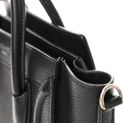 Celine Drummed Calfskin Nano Luggage Black 12 of 14