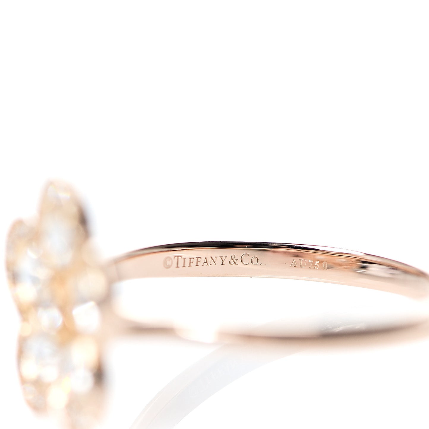 18K Rose Gold Diamond Garden Flower Ring 52 6