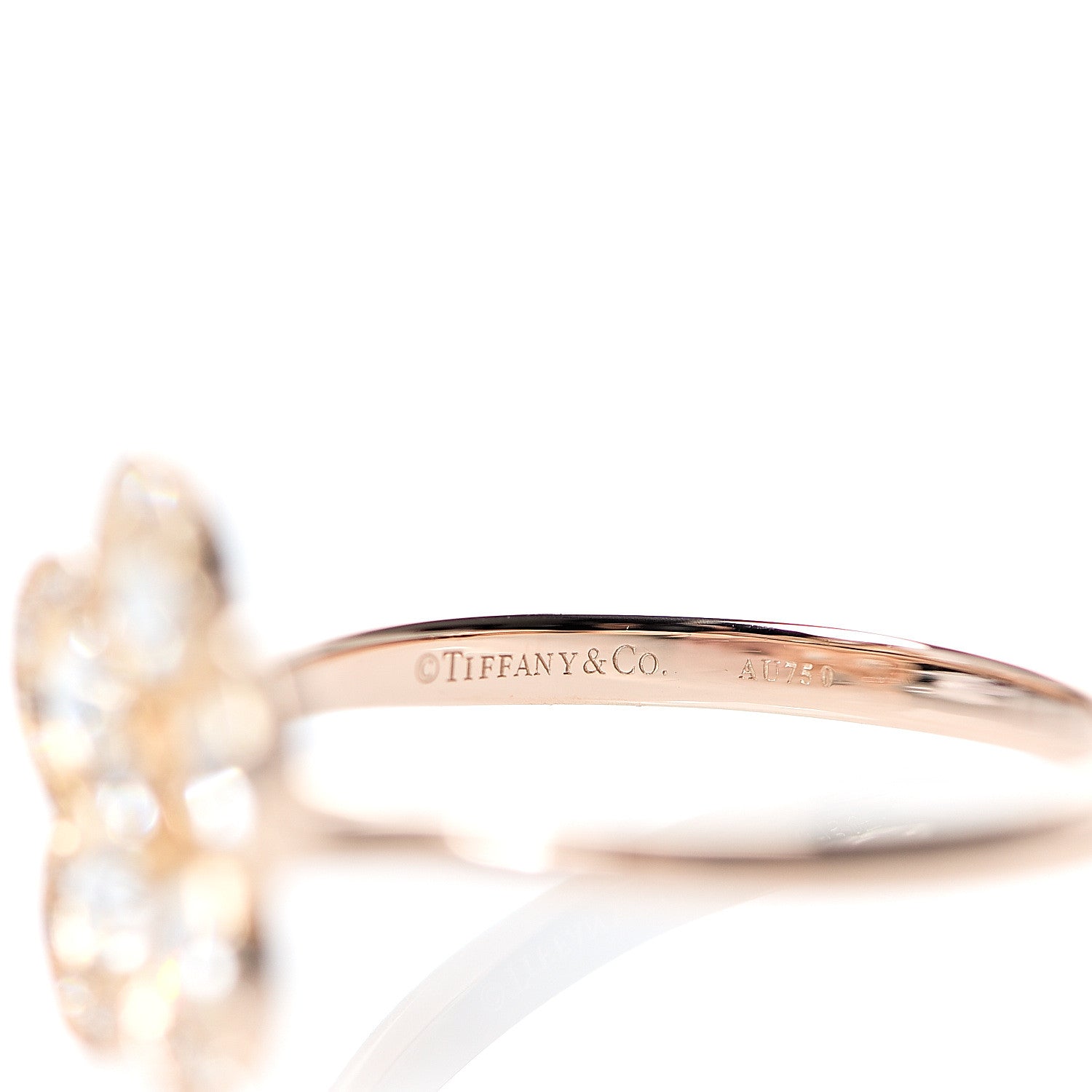 Tiffany 18K Rose Gold Diamond Garden Flower Ring 52 6 3 of 3