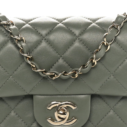 Chanel Lambskin Quilted Mini Rectangular Flap Green 5 of 10