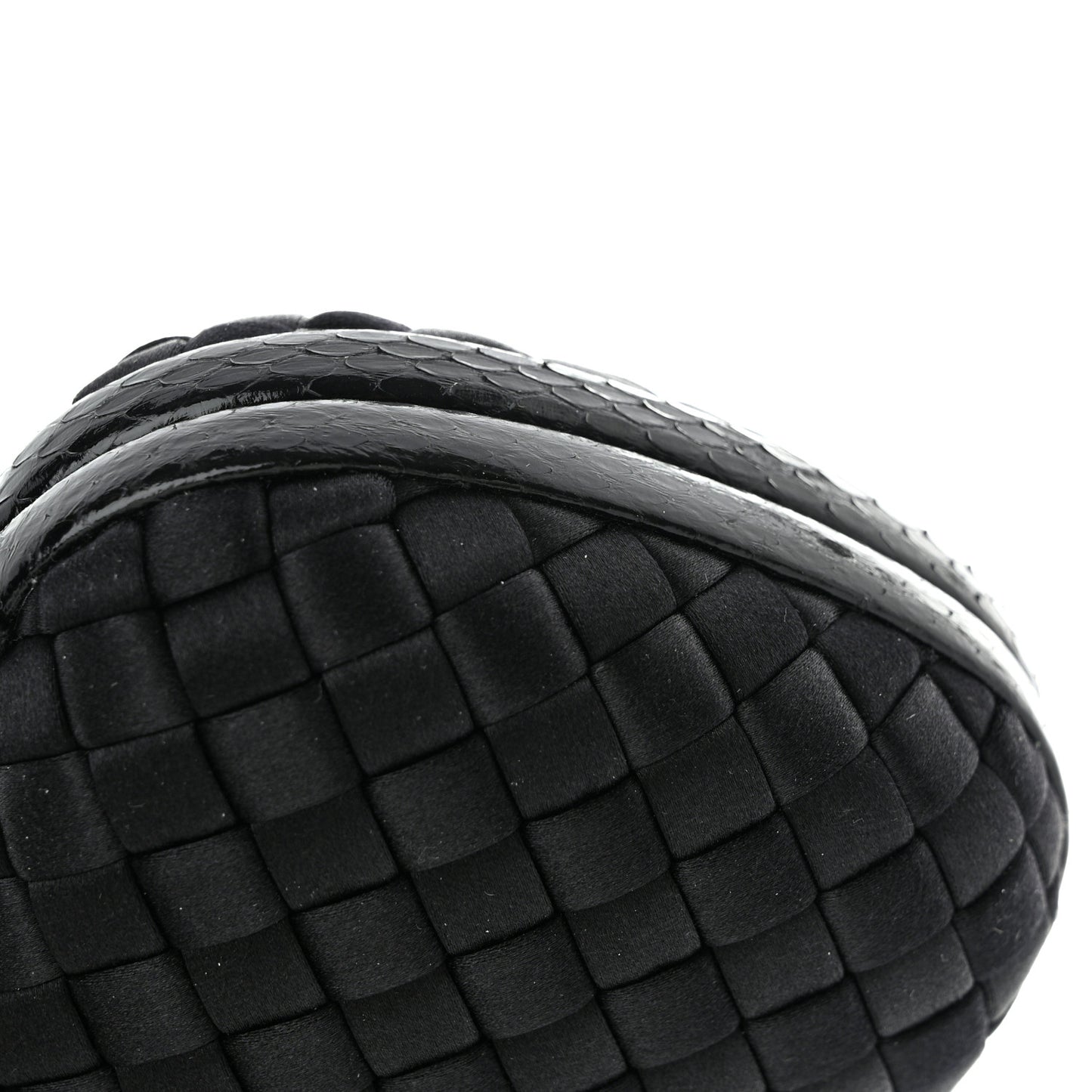 Satin Ayers Intreccio Impero Stretch Knot Clutch Black