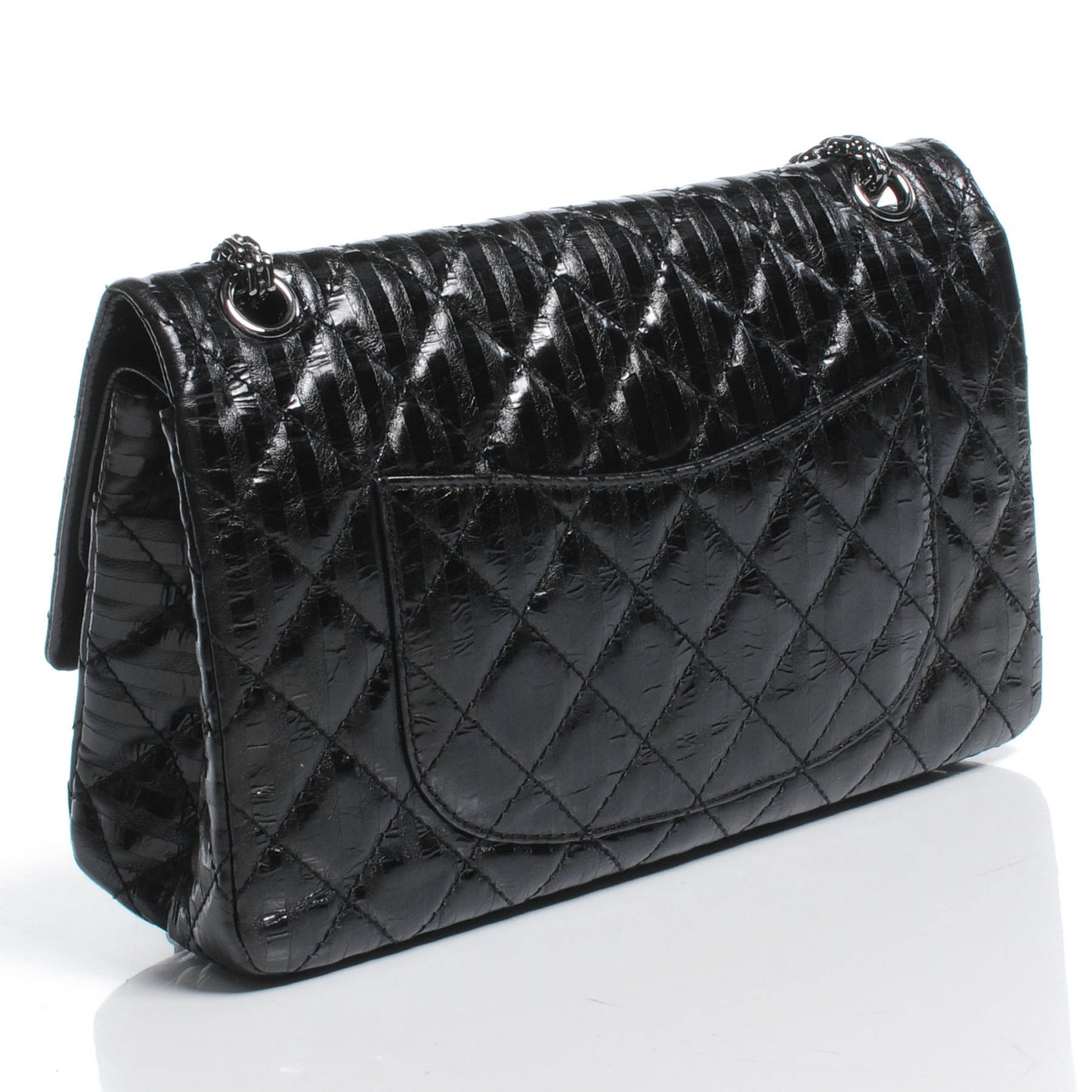 Metallic Striped 2.55 Reissue 226 Flap Black