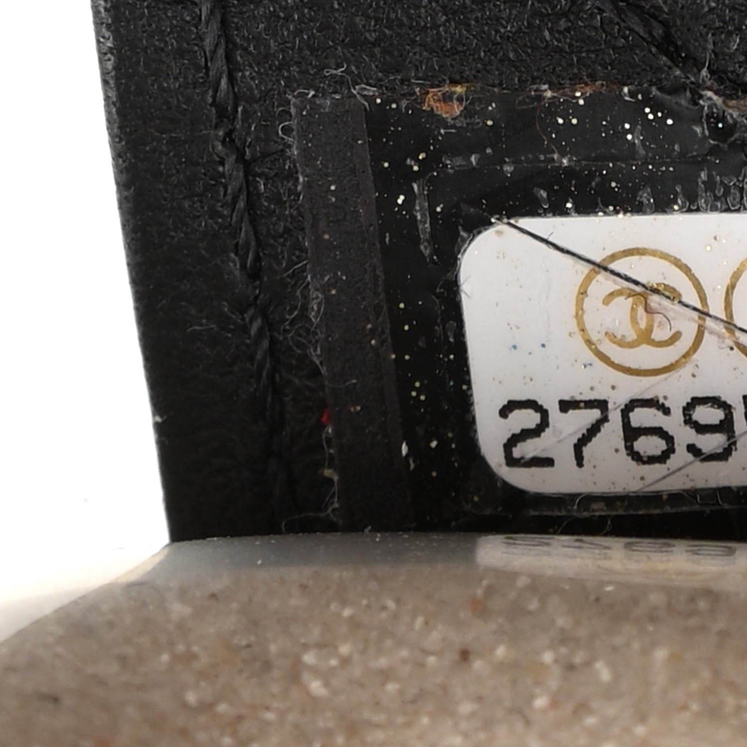 Chanel Lambskin PVC Sand By The Sea Flap With Pearl Strap Black 7 of 10