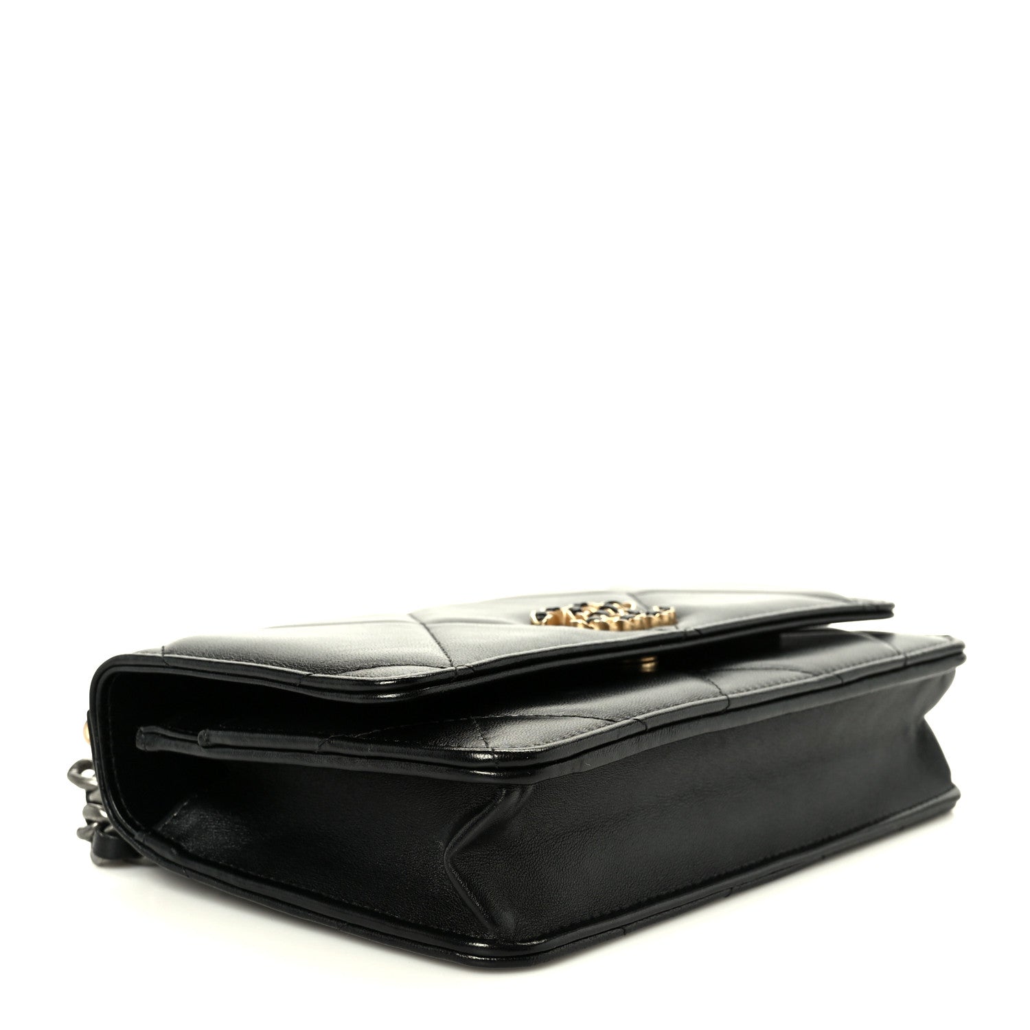 Chanel Lambskin Quilted Chanel 19 Wallet On Chain WOC Black 6 of 23