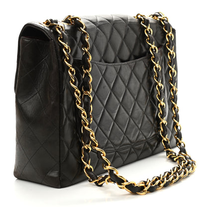 Chanel Lambskin Quilted Jumbo Single Flap Black 3 of 16