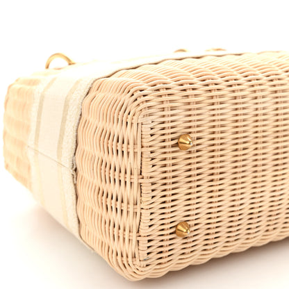 Christian Dior Wicker Oblique Medium Lady Dior Bag Beige 8 of 9