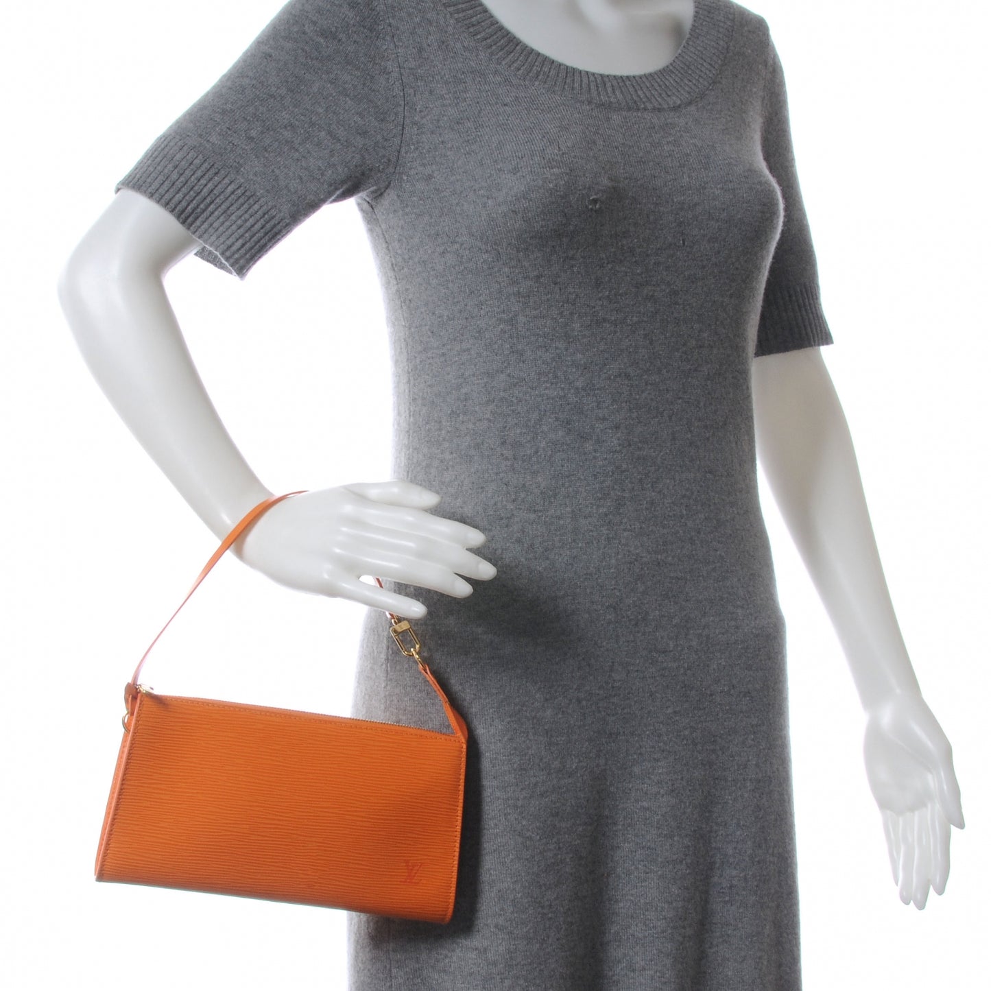Epi Pochette Accessories 24 Mandarin