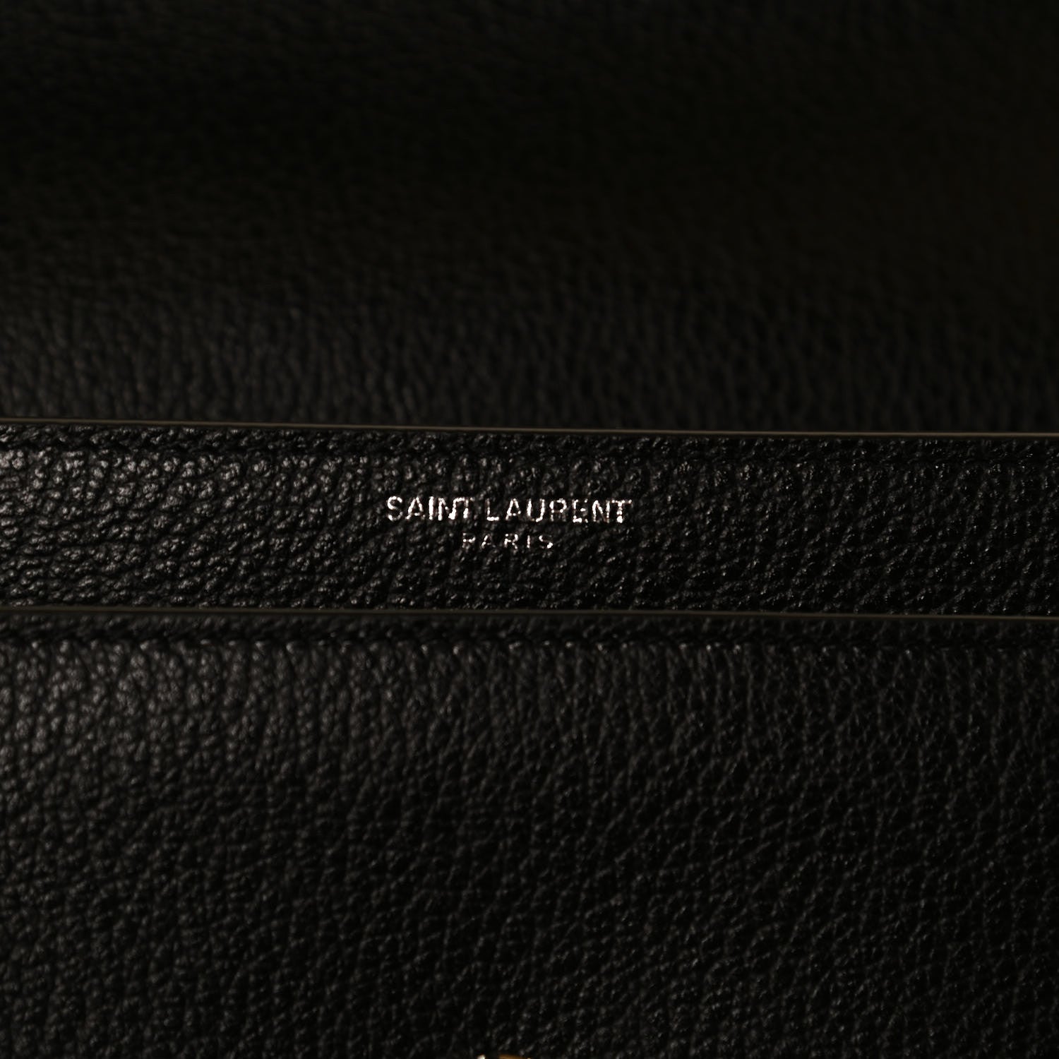 Saint Laurent Grained Calfskin Medium Monogram Sunset Satchel Black 6 of 15