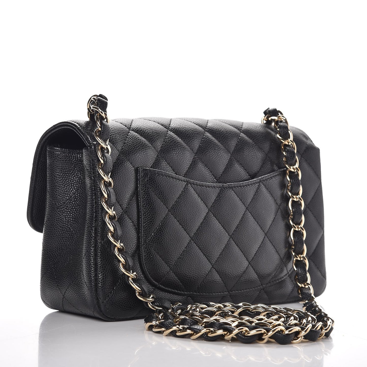 Caviar Quilted Mini Rectangular Flap Black
