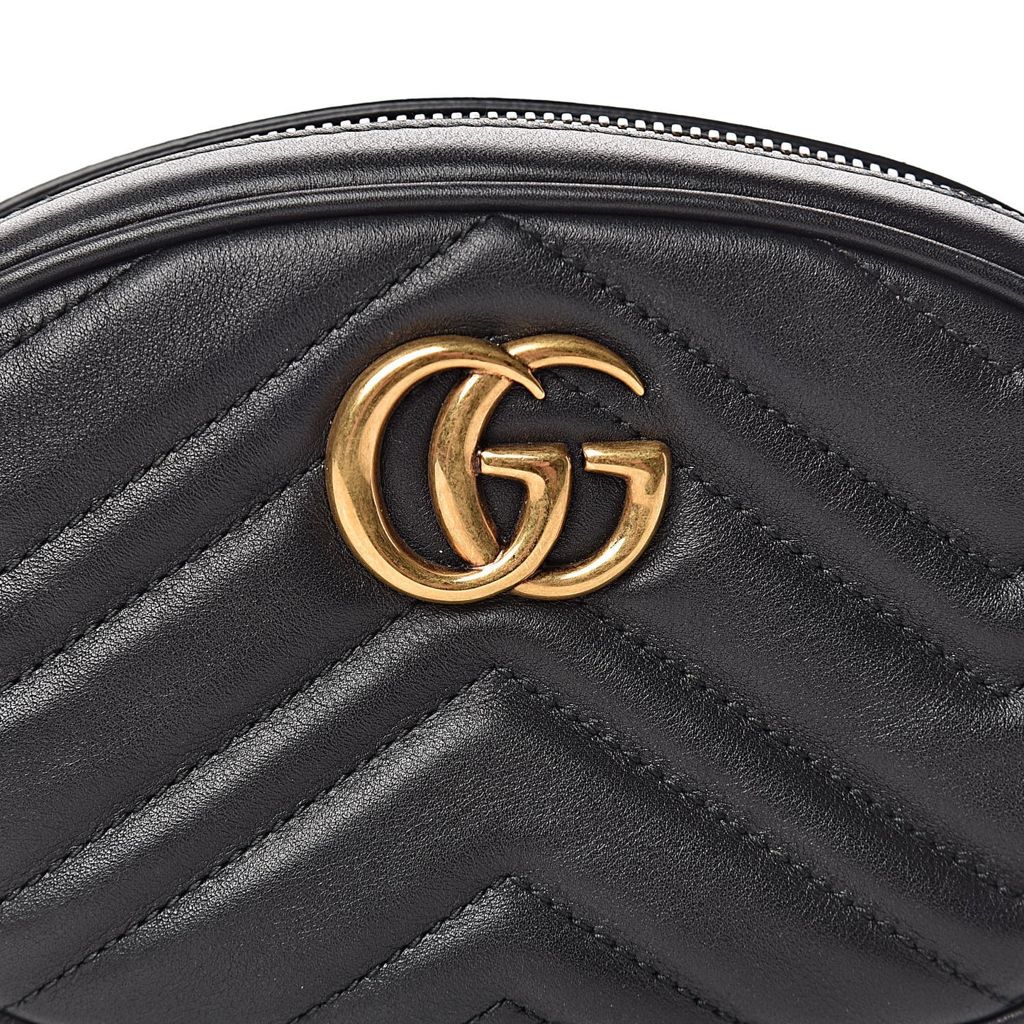 Calfskin Matelasse GG Marmont Belt Bag 75 30 Black