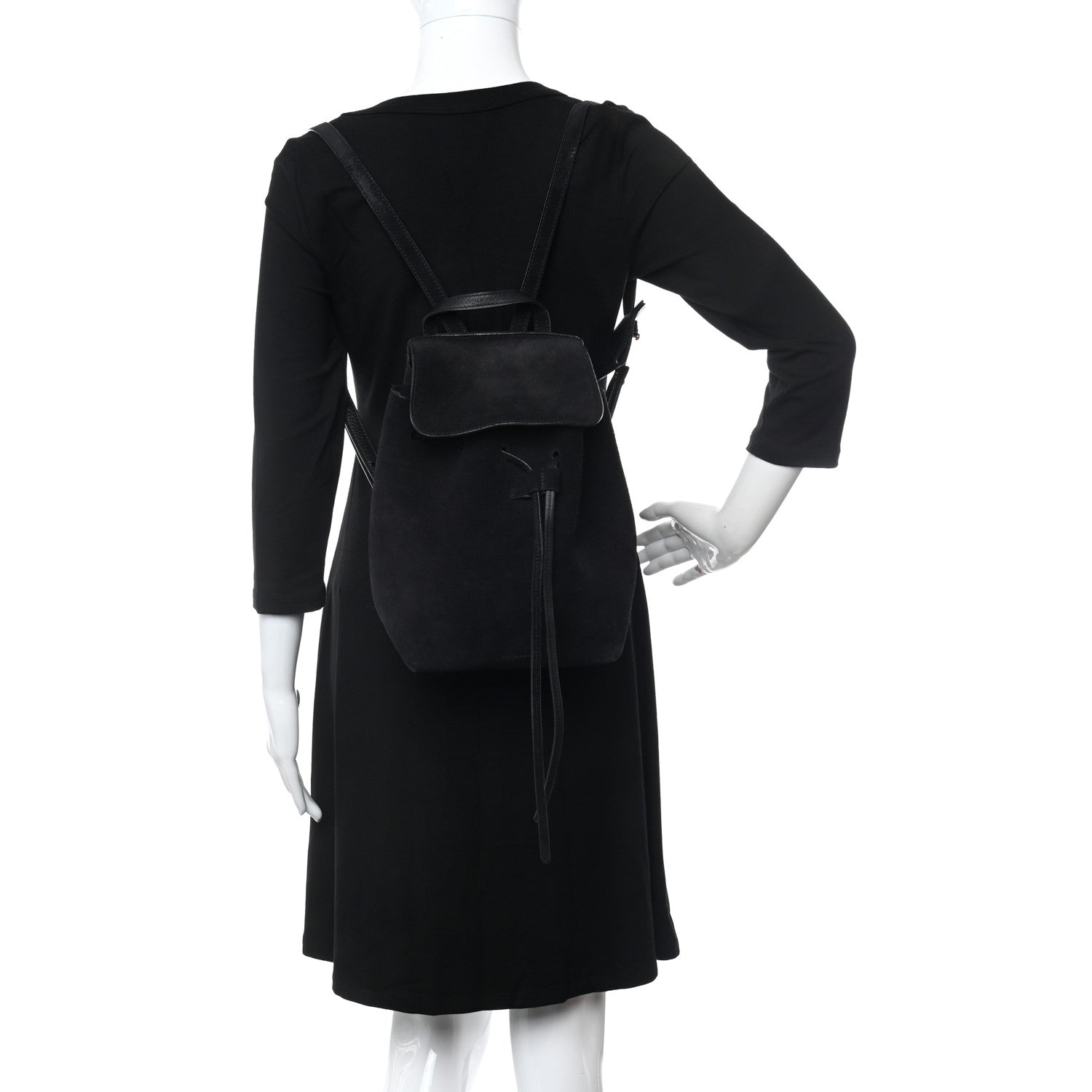 Mansur Gavriel Suede Backpack Black 2 of 10