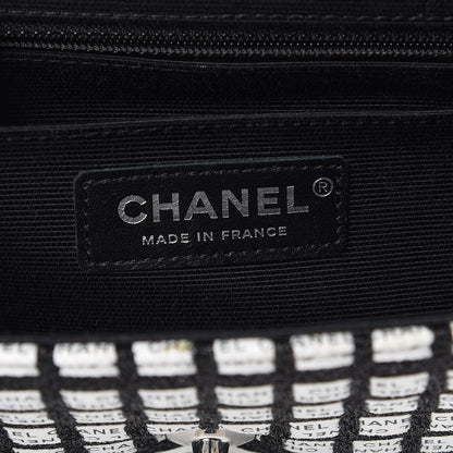 Chanel Ribbon Tweed Small Single Flap Black White 6 of 17