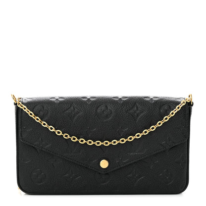 Louis Vuitton Empreinte Pochette Felicie Chain Wallet Black 1 of 13