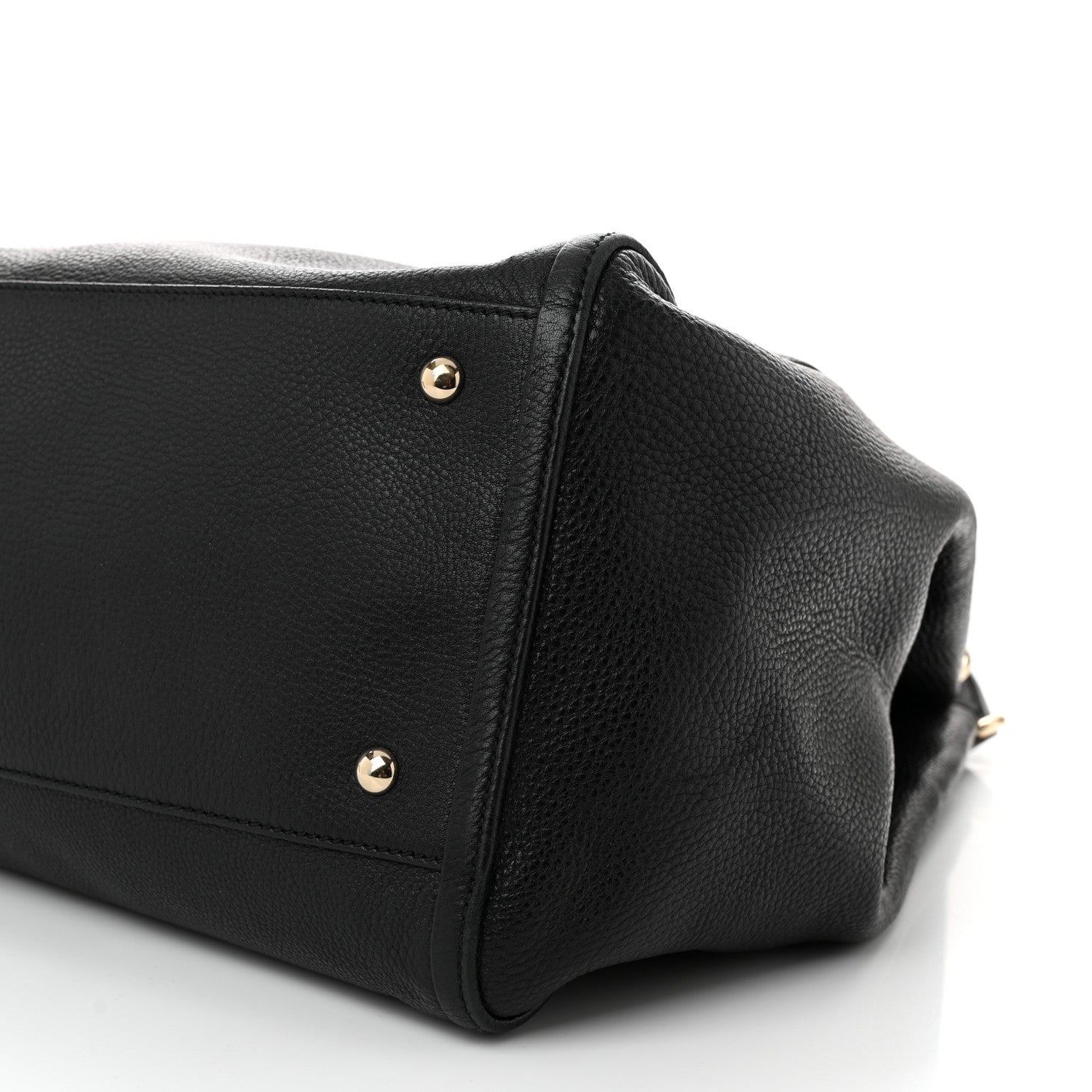 Gucci Pebbled Calfskin Large Soho Shoulder Bag Black 10 of 13