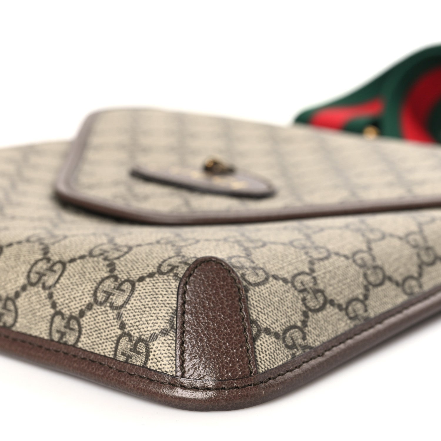 Gucci GG Supreme Monogram Web Medium Neo Vintage Flap Messenger Bag Beige New Acero 10 of 10