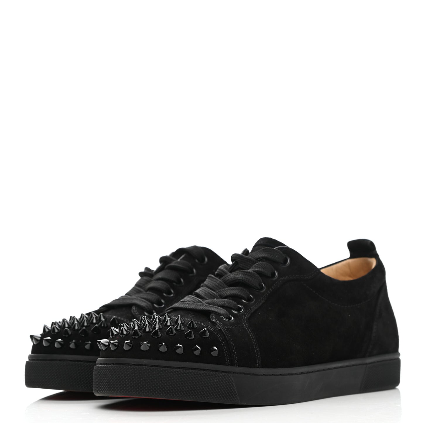Suede Louis Junior Spikes Flat Sneakers 37.5 Black