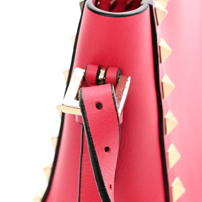 Valentino Garavani Vitello Rockstud Flip-Lock Satchel Fragola 10 of 10
