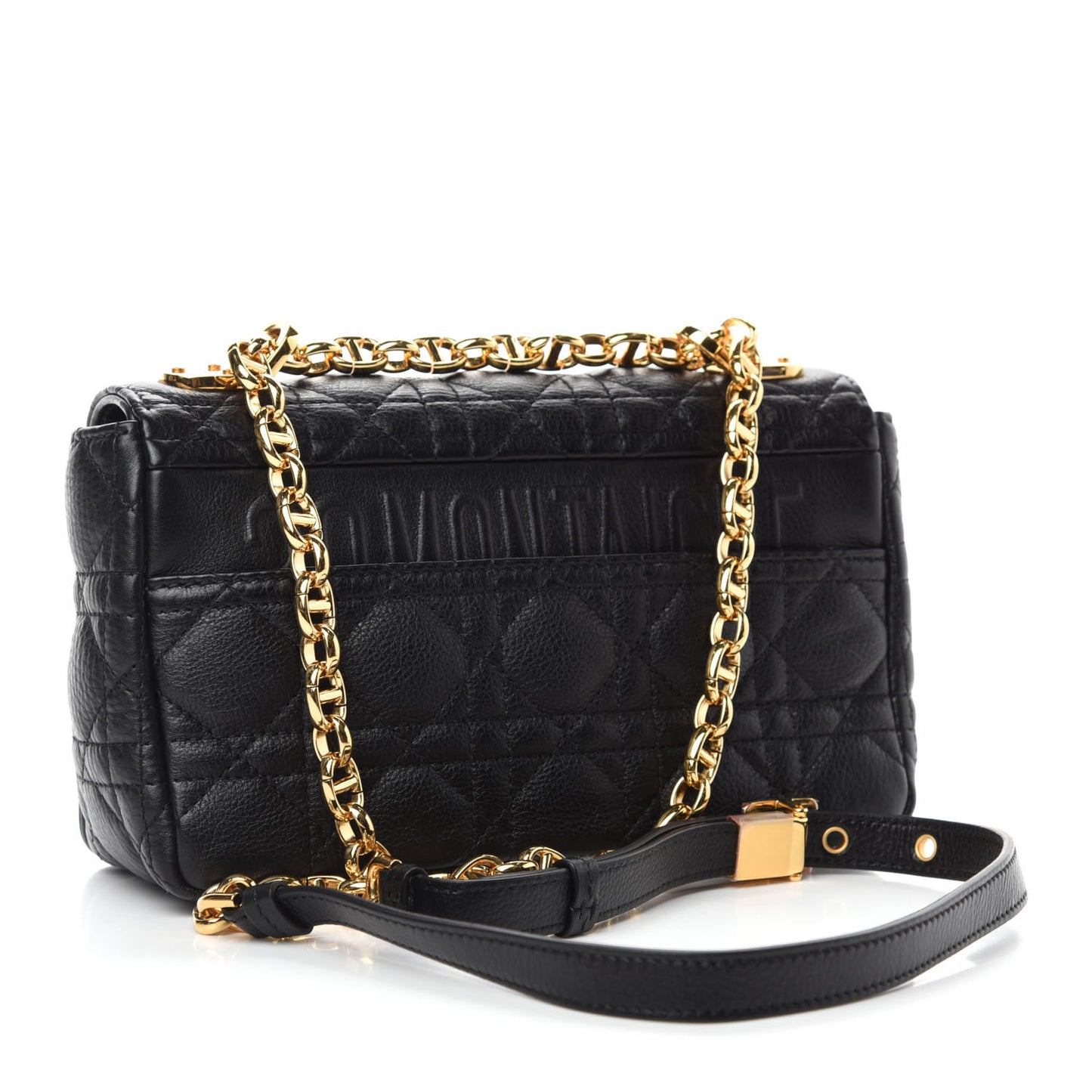 Calfskin Cannage Small Caro Bag Black