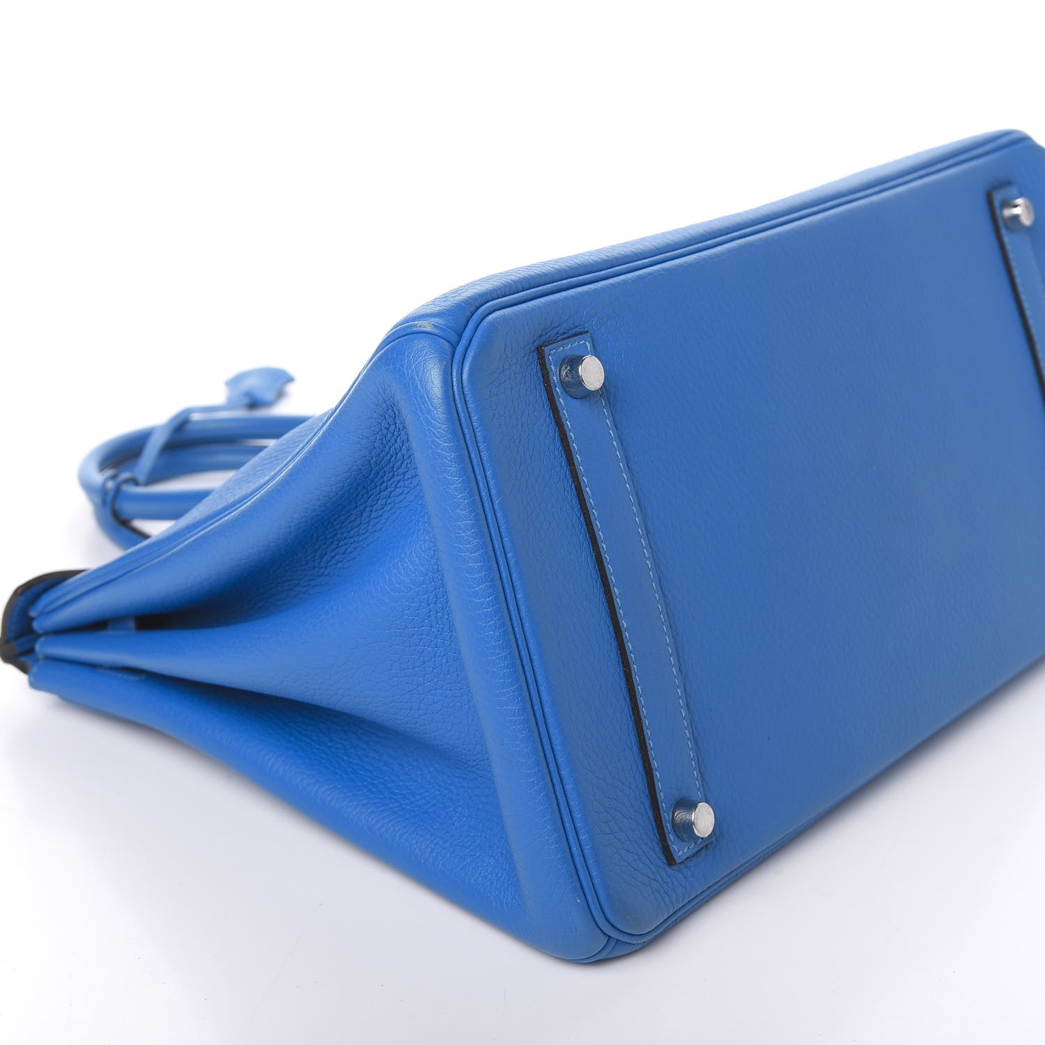 Hermes Taurillon Clemence Birkin 35 Bleu Hydra 9 of 10