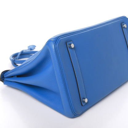 Hermes Taurillon Clemence Birkin 35 Bleu Hydra 9 of 10