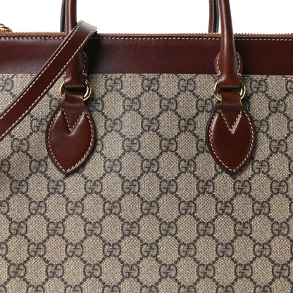 Gucci GG Supreme Monogram Small Zip Top Tote Beige Tuscany 8 of 11