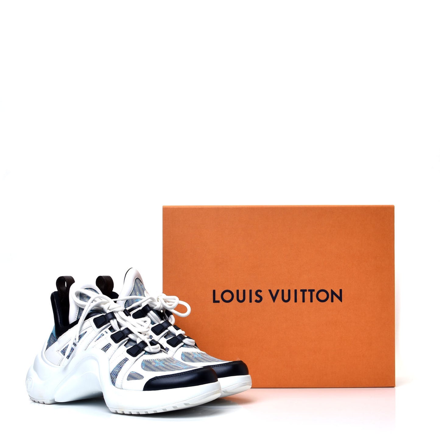 Calfskin Nylon LV Pop Archlight Sneaker 40 Blue