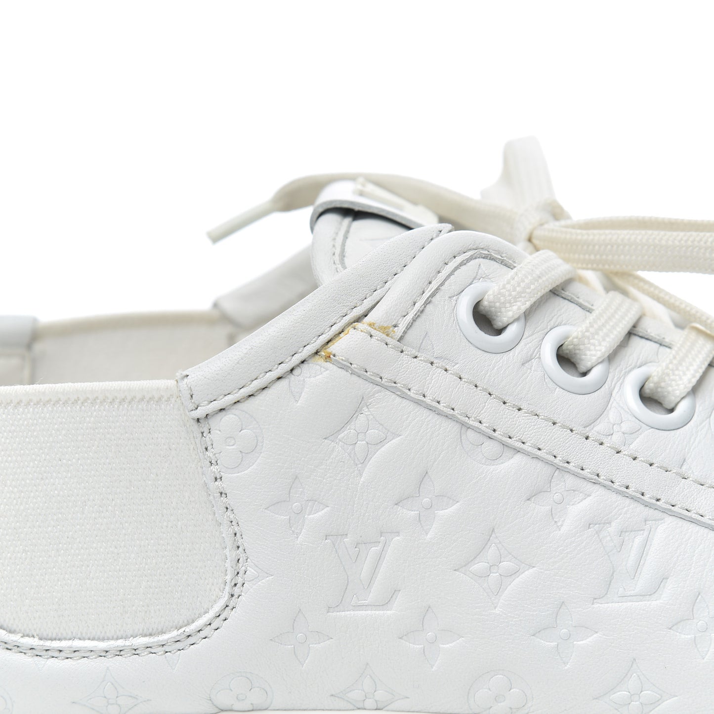 Calfskin Embossed Monogram Toucan Sneakers 38 White