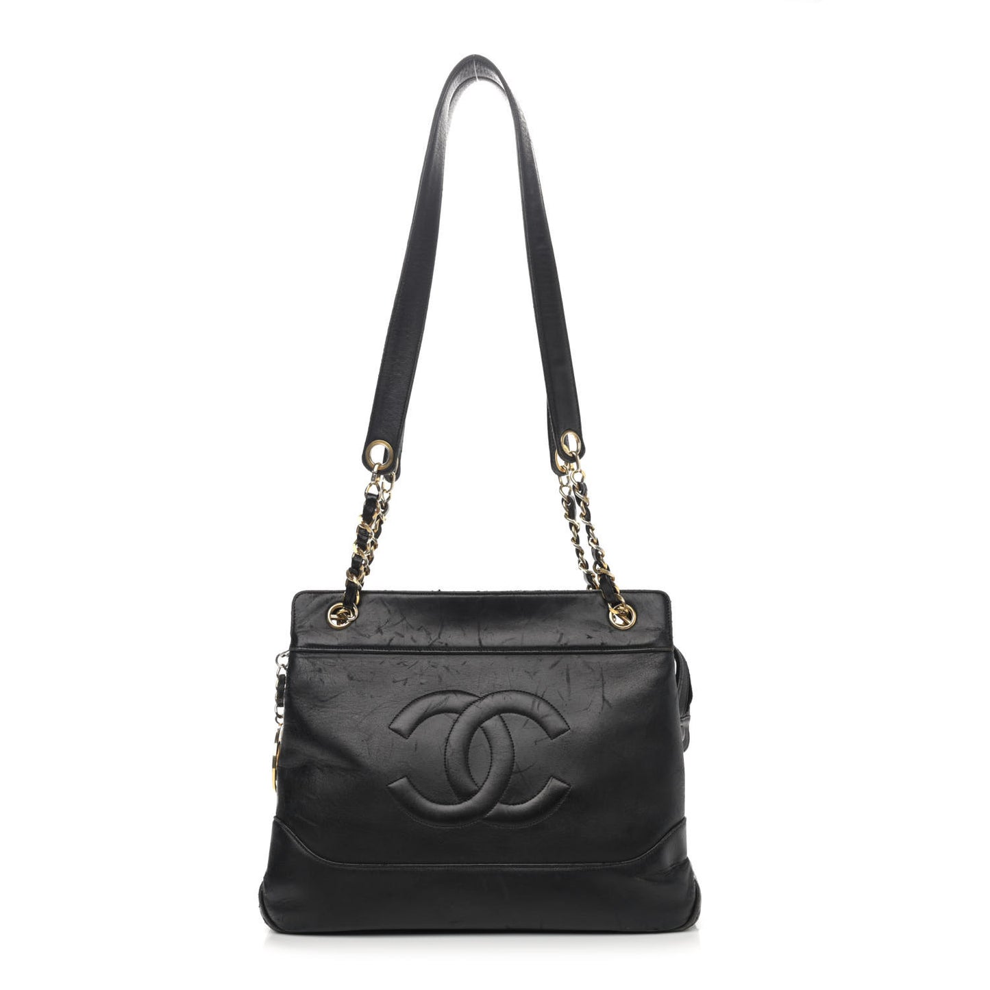 Lambskin CC Shoulder Bag Black
