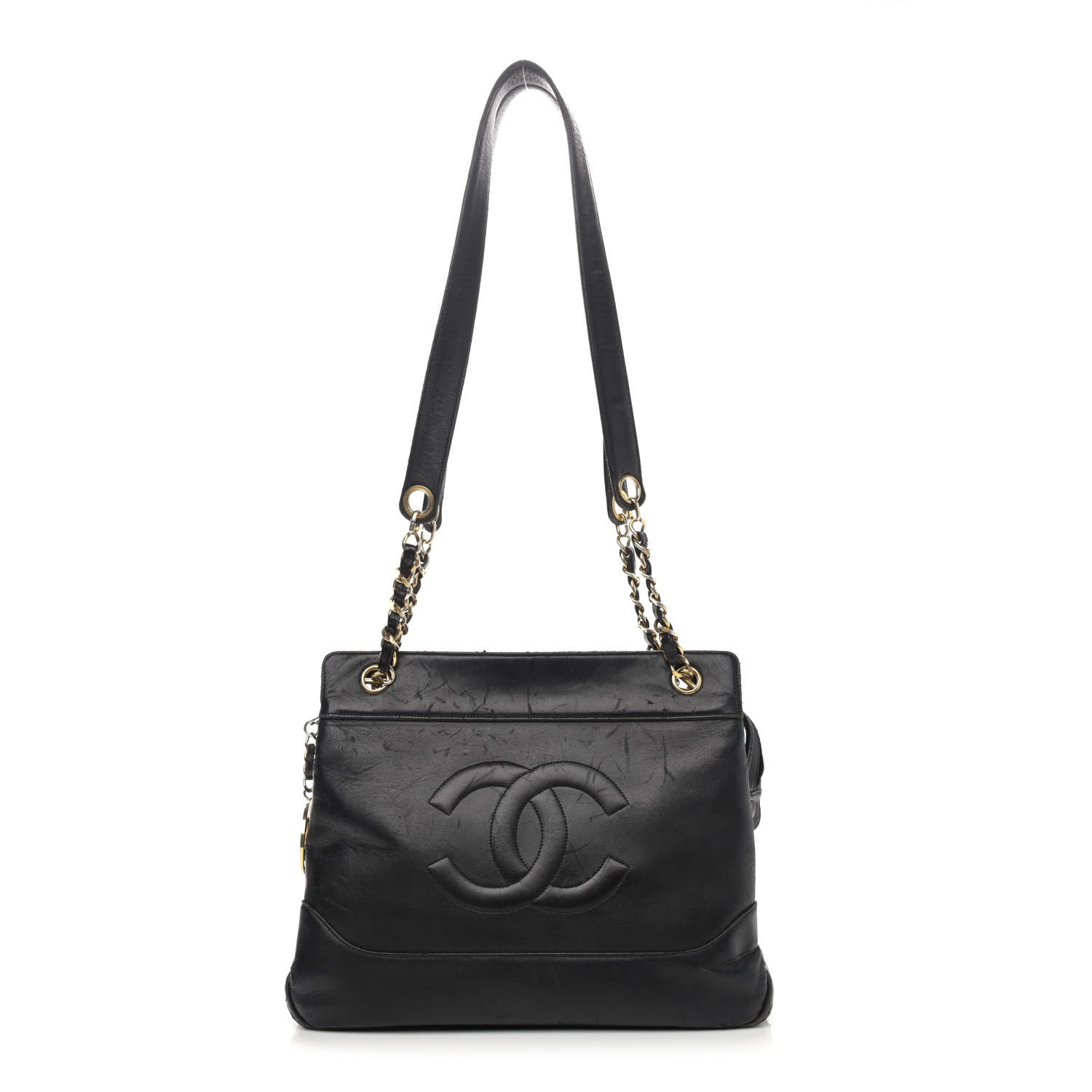 Chanel Lambskin CC Shoulder Bag Black 1 of 15