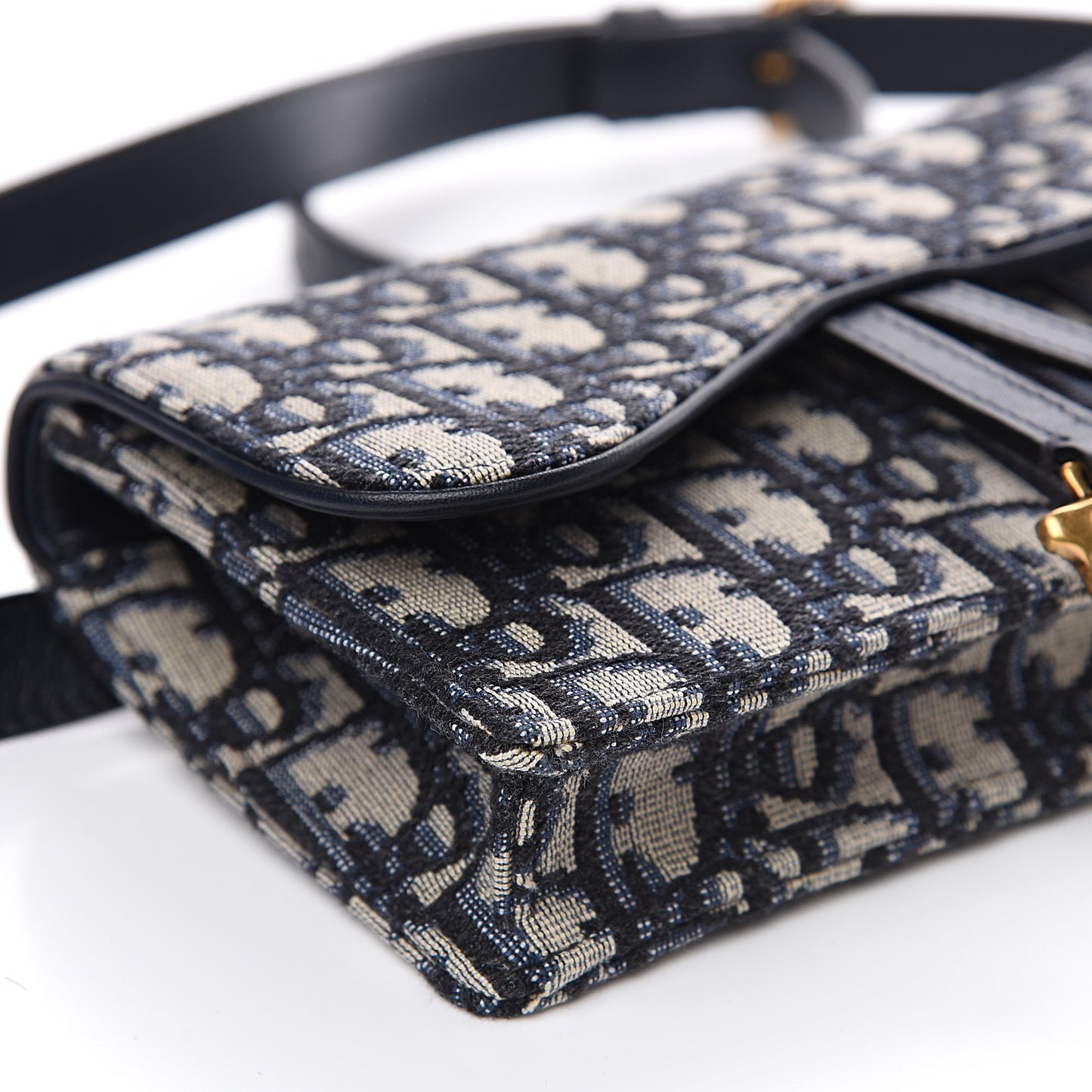 Oblique Saddle Belt Bag Blue