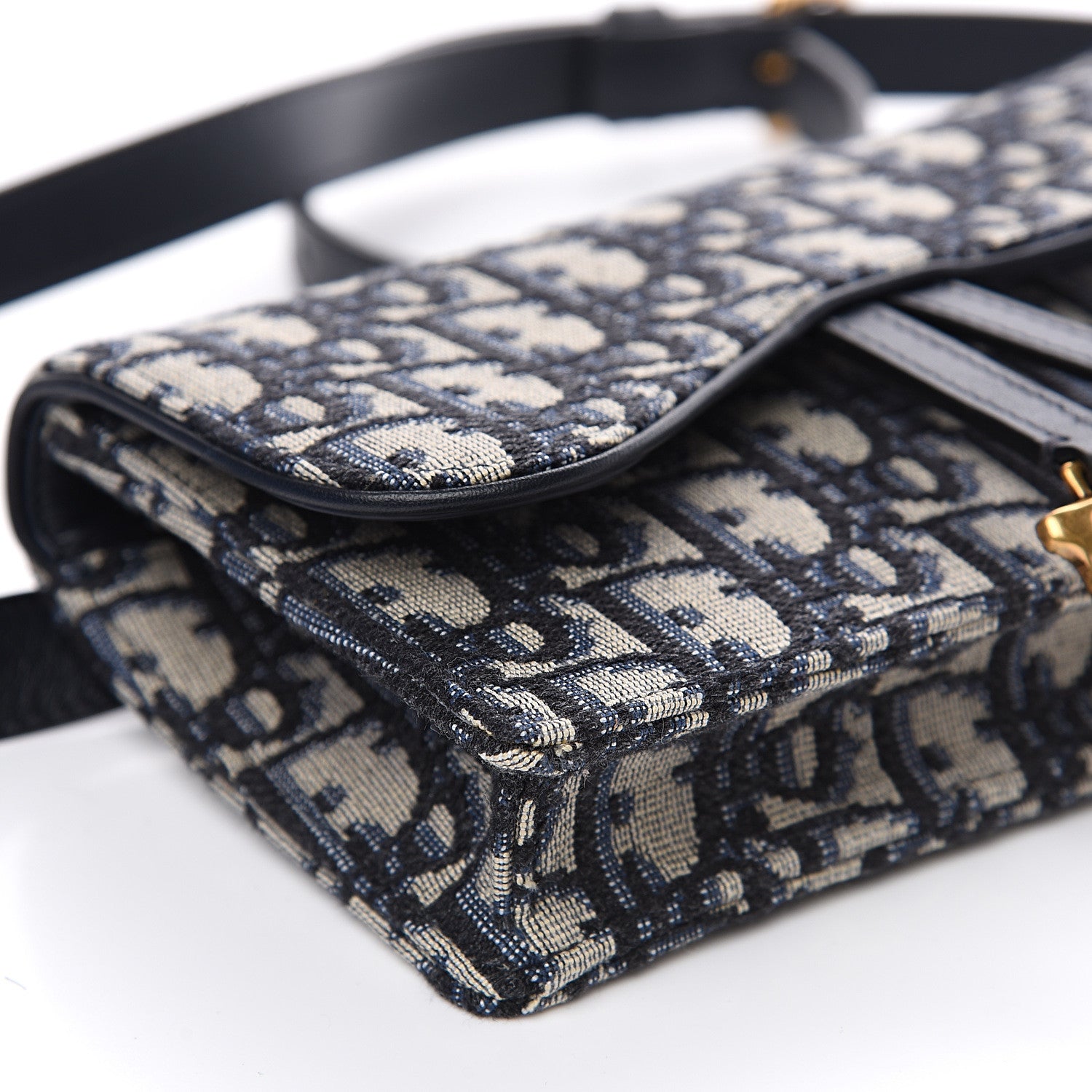 Christian Dior Oblique Saddle Belt Bag Blue 6 of 7