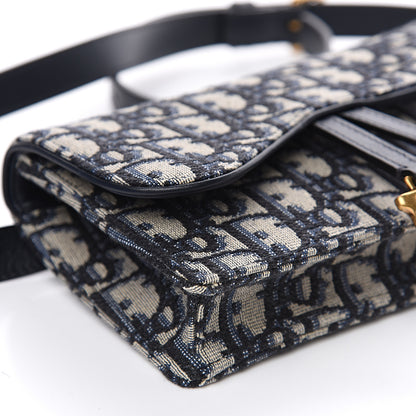 Christian Dior Oblique Saddle Belt Bag Blue 6 of 7