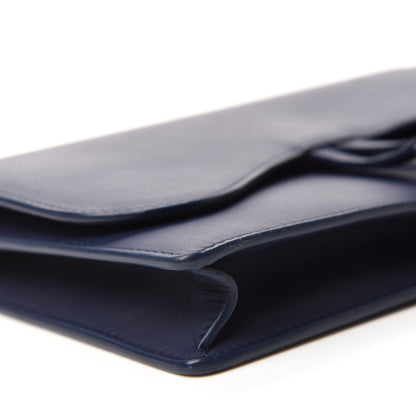 Christian Dior Ultra Matte Saddle Chain Pouch Blue 6 of 10