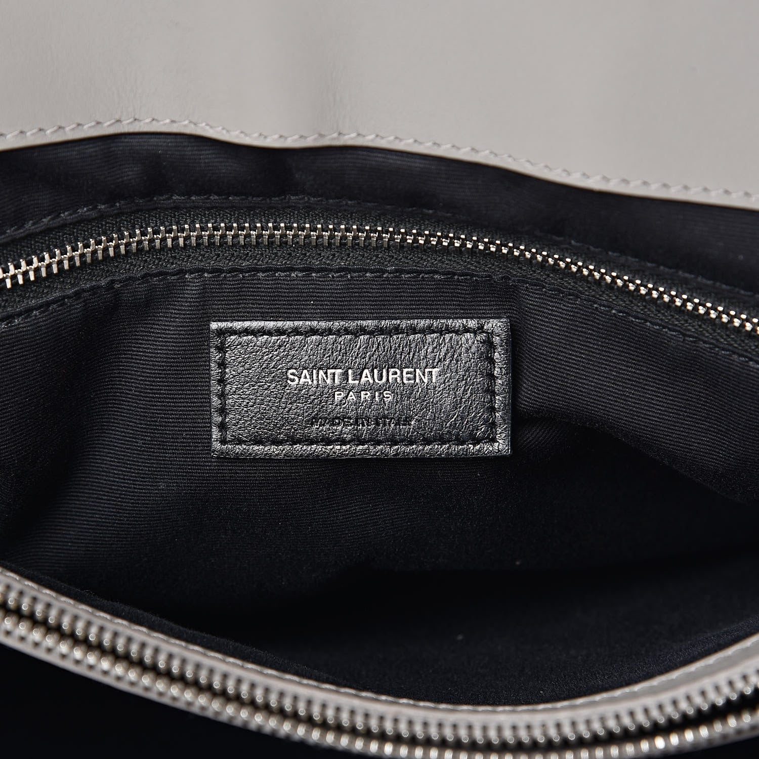 Saint Laurent Calfskin Y Quilted Monogram Large Loulou Chain Satchel Light Grey 6 of 13