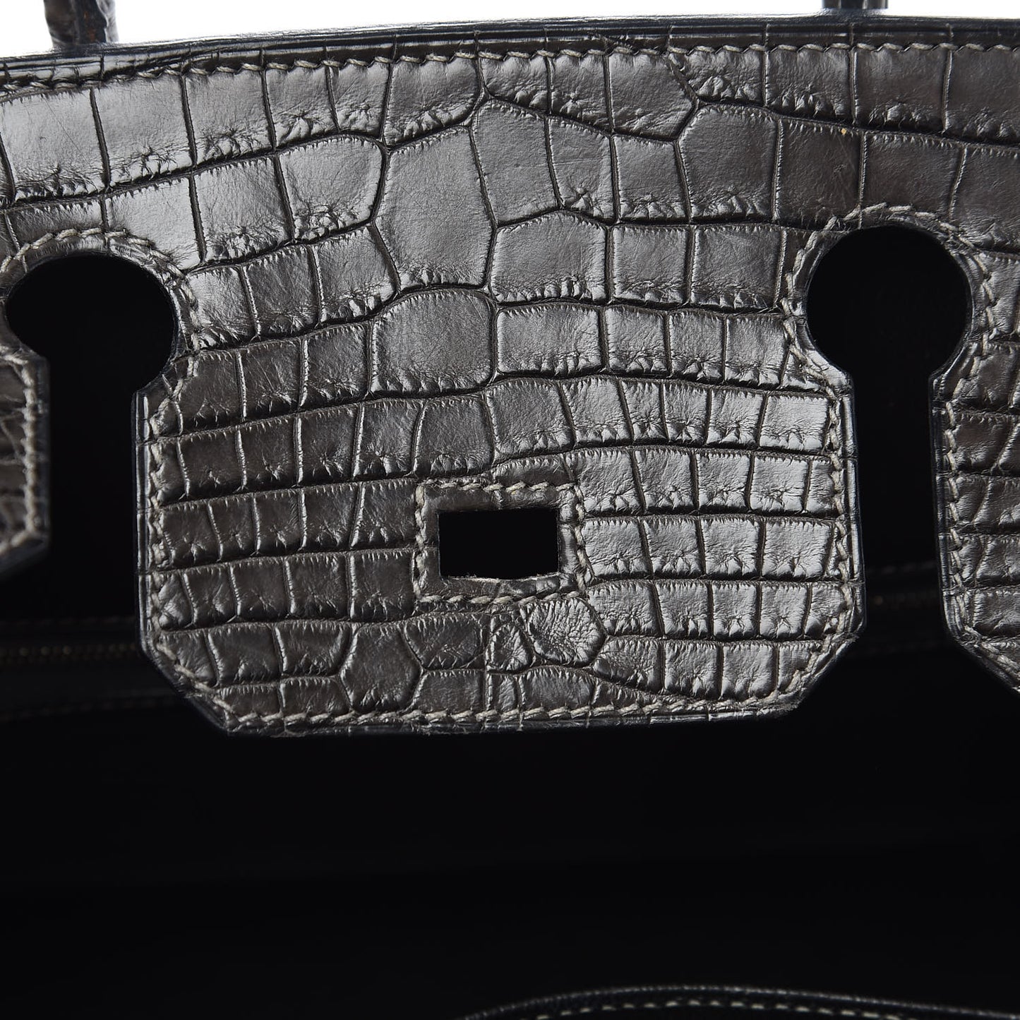Matte Niloticus Crocodile Birkin 30 Gris Elephant